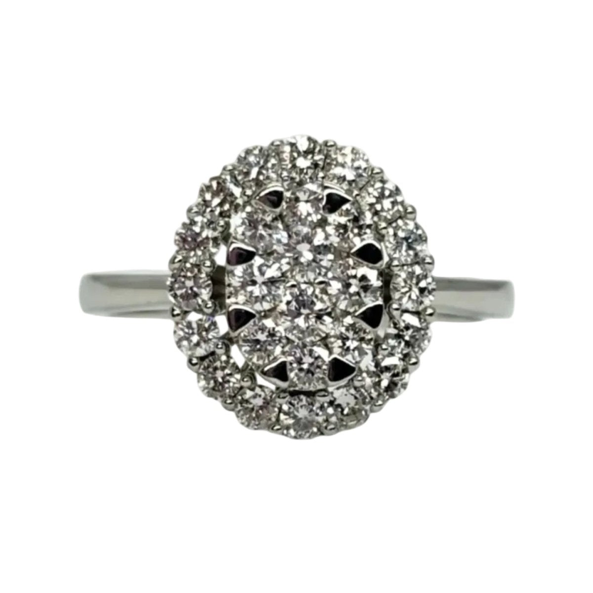 Bague Entourage en or blanc et diamants - Castafiore