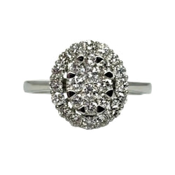 Bague Entourage en or blanc et diamants - Castafiore