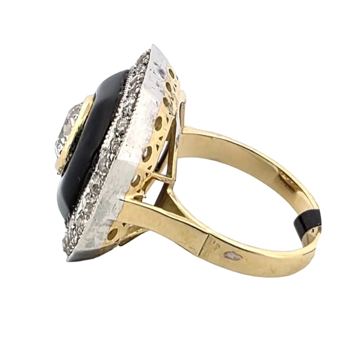 Bague Entourage en or blanc, or jaune et diamatns - Castafiore