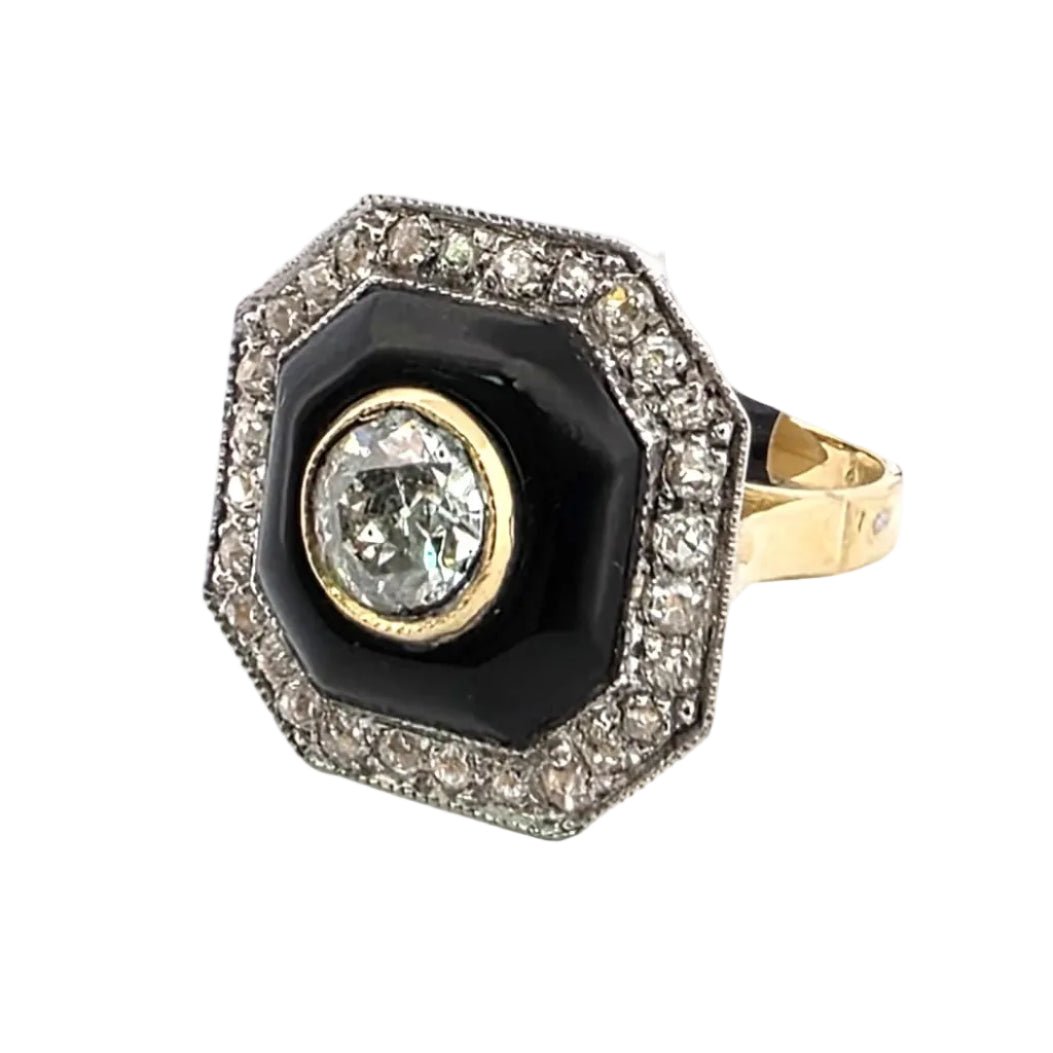 Bague Entourage en or blanc, or jaune et diamatns - Castafiore
