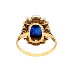 Bague Entourage en or blanc, or jaune, saphir et diamants - Castafiore
