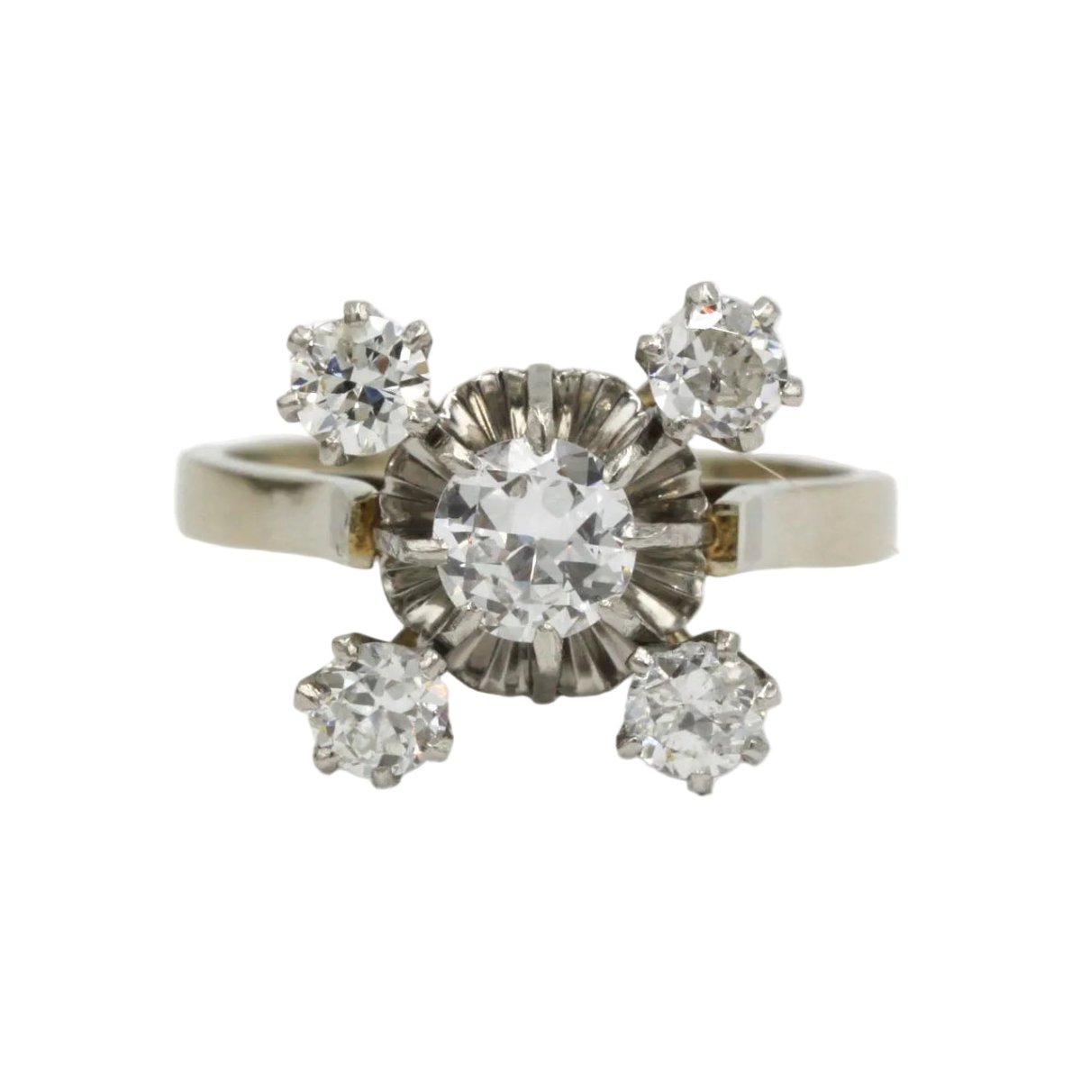 Bague Entourage en or blanc, platine et diamants - Castafiore