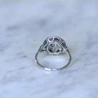 Bague Entourage en or blanc, platine, saphirs et diamants - Castafiore