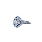 Bague Entourage en or blanc, platine, saphirs et diamants - Castafiore