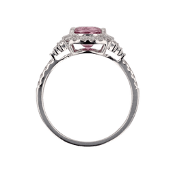 Bague Entourage en or blanc, saphir et diamants - Castafiore