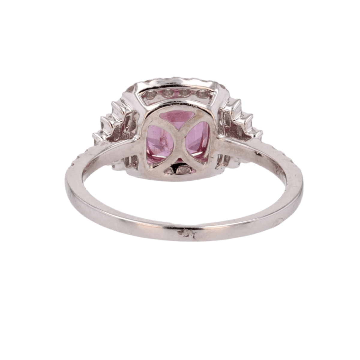 Bague Entourage en or blanc, saphir et diamants - Castafiore