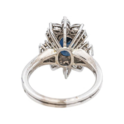 Ring Sapphire white gold surround