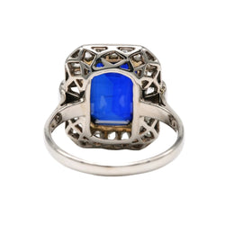 Bague Entourage en or blanc, saphir et diamants - Castafiore