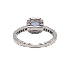 Bague Entourage en or blanc, saphir et diamants - Castafiore