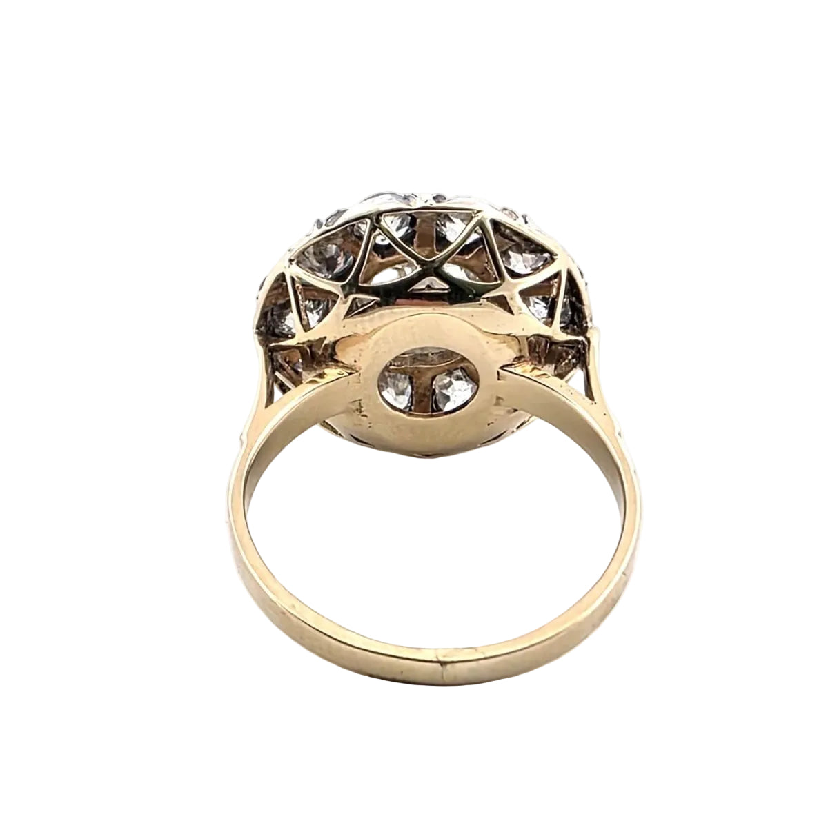 Bague Entourage en or jaune, argent et diamants - Castafiore
