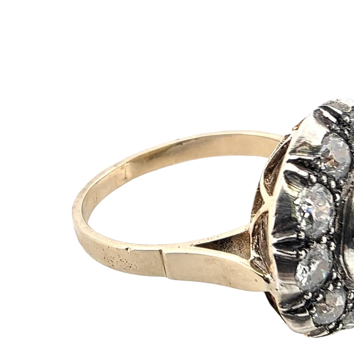 Bague Entourage en or jaune, argent et diamants - Castafiore