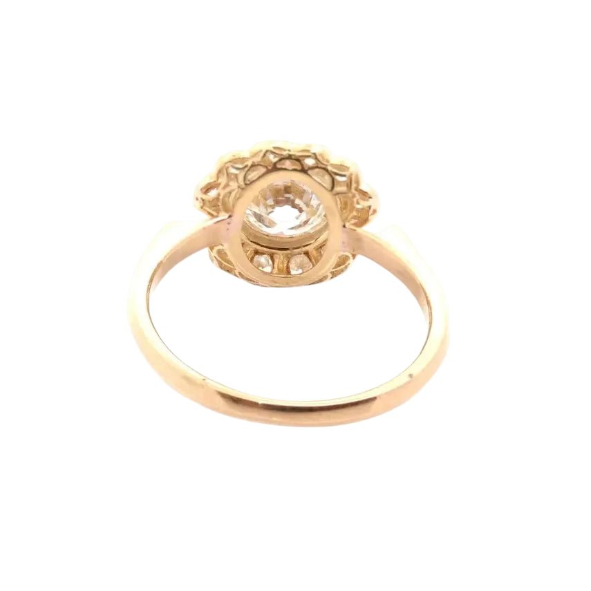 Bague Entourage en or jaune et diamants - Castafiore