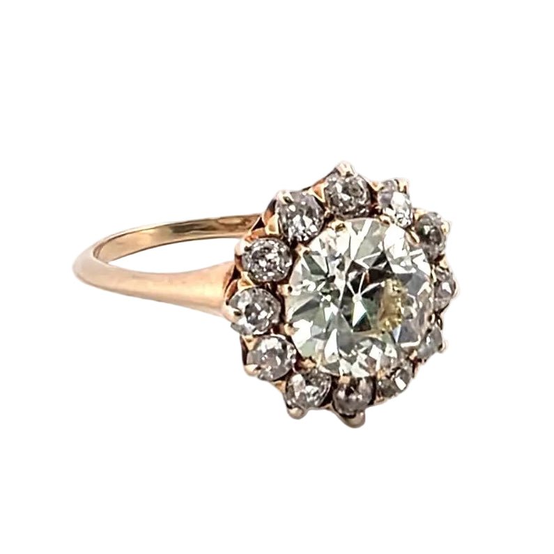 Bague Entourage en or jaune et diamants - Castafiore