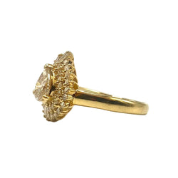 Bague Entourage en or jaune et diamants - Castafiore