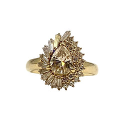 Bague Entourage en or jaune et diamants - Castafiore