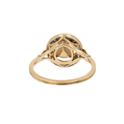 Bague Entourage en or jaune, perle et saphirs - Castafiore