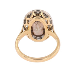 Bague Entourage en or jaune, platine, andalousite et diamants - Castafiore