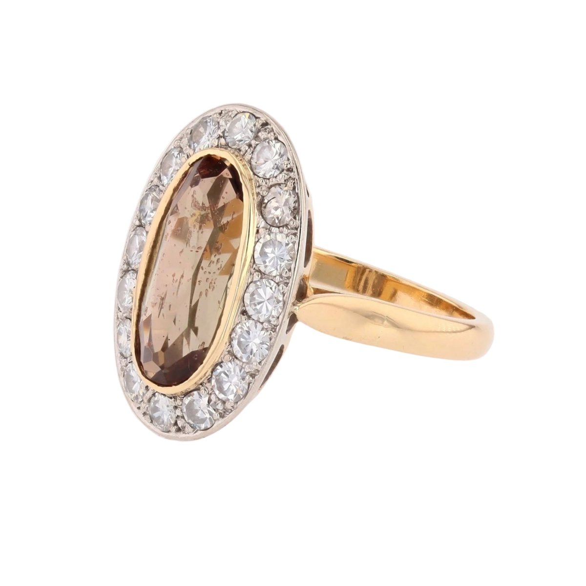 Ring andalusite and diamonds