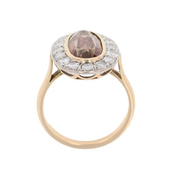 Bague Entourage en or jaune, platine, andalousite et diamants - Castafiore