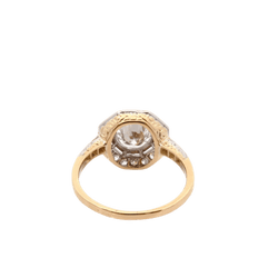 Bague Entourage en or jaune, platine et diamants - Castafiore