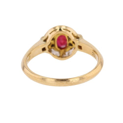 Bague Entourage en or jaune, rubis et diamants - Castafiore