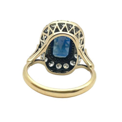 Bague Entourage en or jaune, saphir et diamants - Castafiore