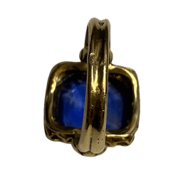 Bague Entourage en or jaune, saphir et perles - Castafiore