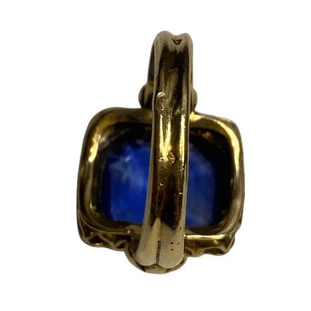 Bague Entourage en or jaune, saphir et perles - Castafiore