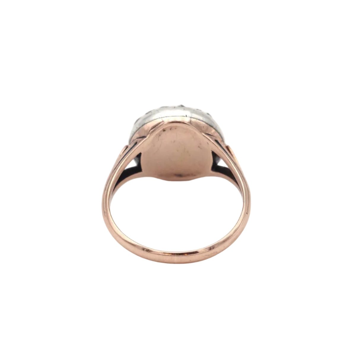 Bague Entourage en or rose, argent, cornaline et diamants - Castafiore