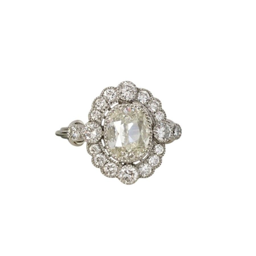 Bague Entourage en platine et diamants - Castafiore