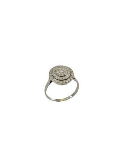 Bague Entourage en platine et diamants - Castafiore