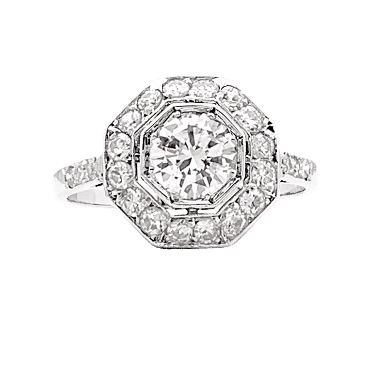 Ring former paltinium and diamonds.