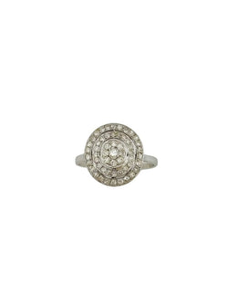 Bague Entourage en platine et diamants - Castafiore