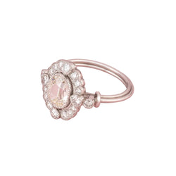 Bague Entourage en platine et diamants - Castafiore