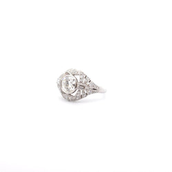 Bague Entourage en platine et diamants - Castafiore