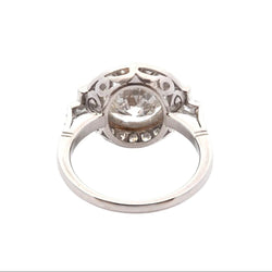 Bague Entourage en platine et diamants - Castafiore