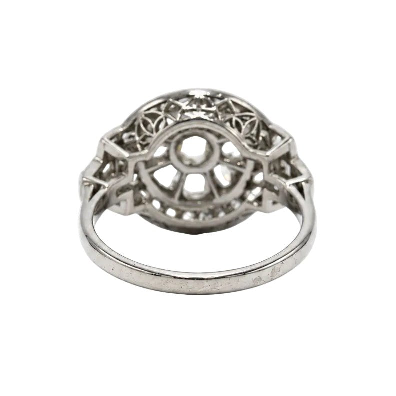 Bague Entourage en platine et diamants - Castafiore