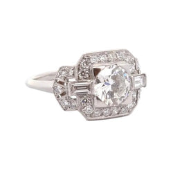 Bague Entourage en platine et diamants - Castafiore