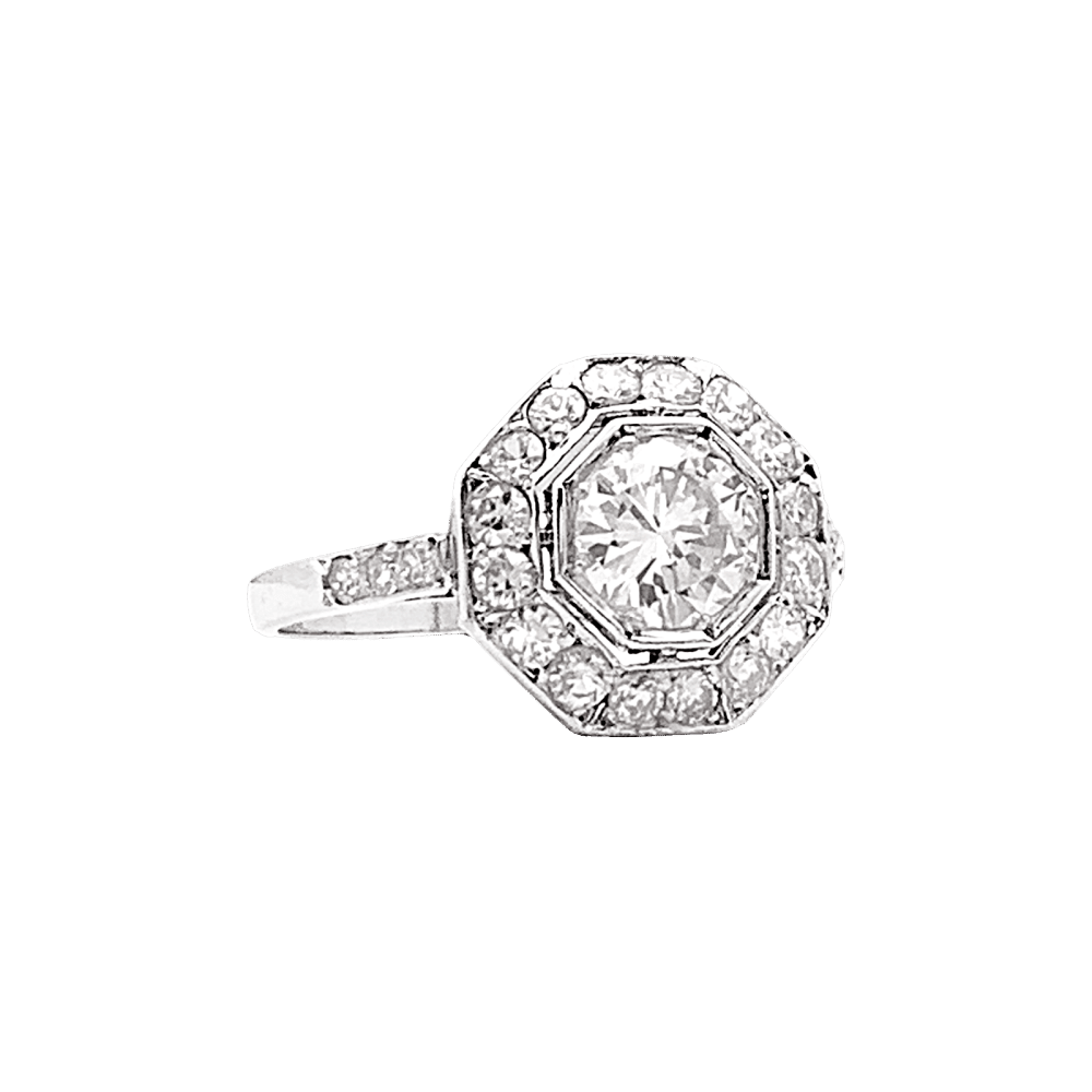 Ring former paltinium and diamonds.