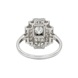 Bague Entourage en platine et diamants - Castafiore