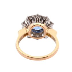 Bague Entourage en platine, or, saphir, et diamants - Castafiore