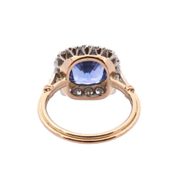 Bague Entourage en platine, or, saphir, et diamants - Castafiore