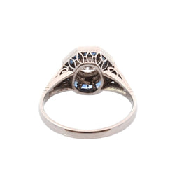 Bague Entourage en platine, saphirs, et diamants - Castafiore