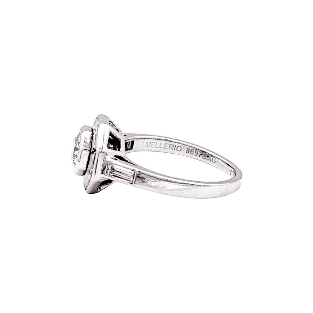 Bague Entourage MELLERIO en platine et diamants - Castafiore