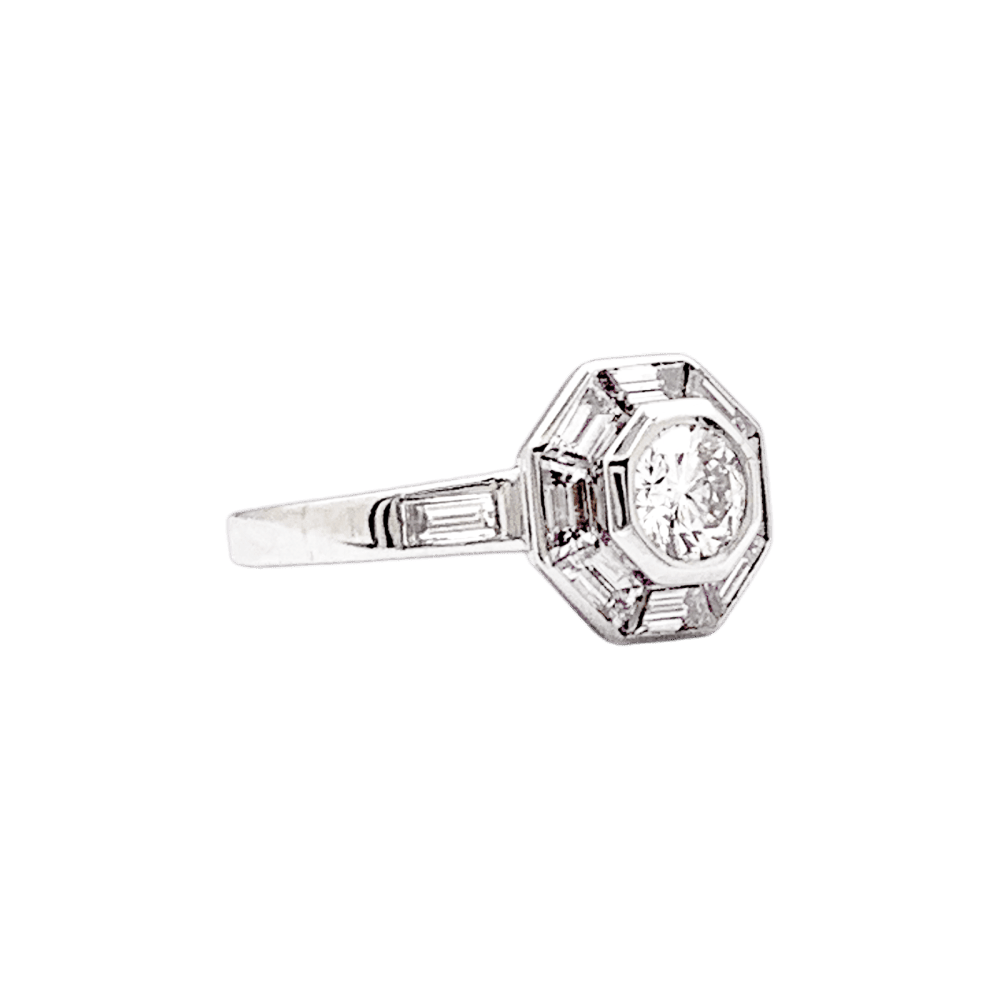 Bague Entourage MELLERIO en platine et diamants - Castafiore