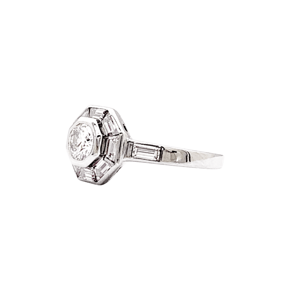 Bague Entourage MELLERIO en platine et diamants - Castafiore