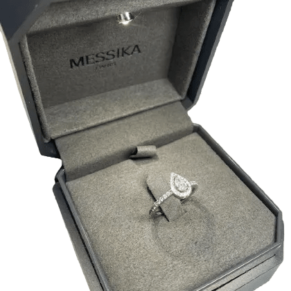 Bague Entourage MESSIKA "Joy" en or blanc et diamants - Castafiore