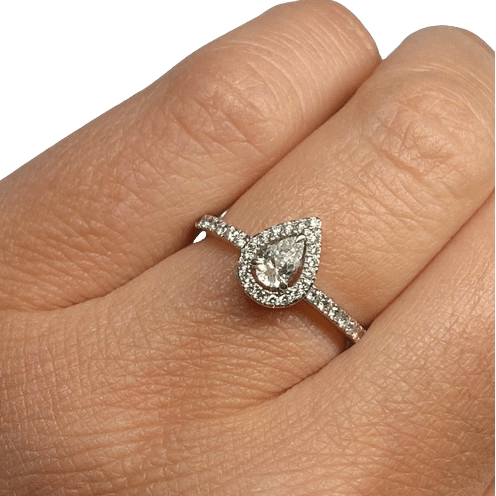 Bague Entourage MESSIKA "Joy" en or blanc et diamants - Castafiore