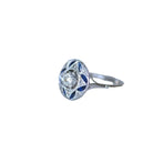 Bague Entourage or blanc, platine, saphirs et diamants - Castafiore