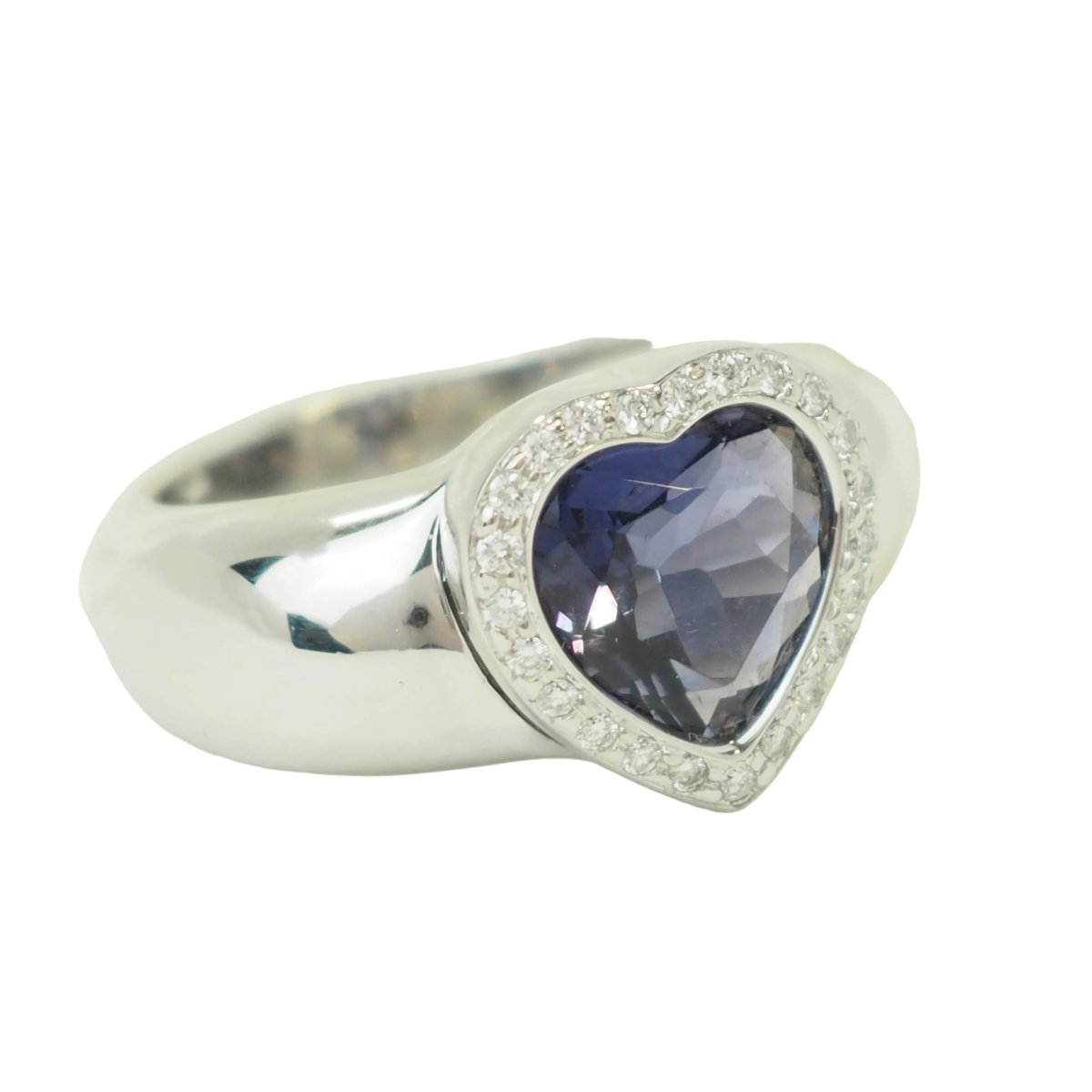 Bague Entourage POIRAY en or blanc, tanzanite et diamants - Castafiore